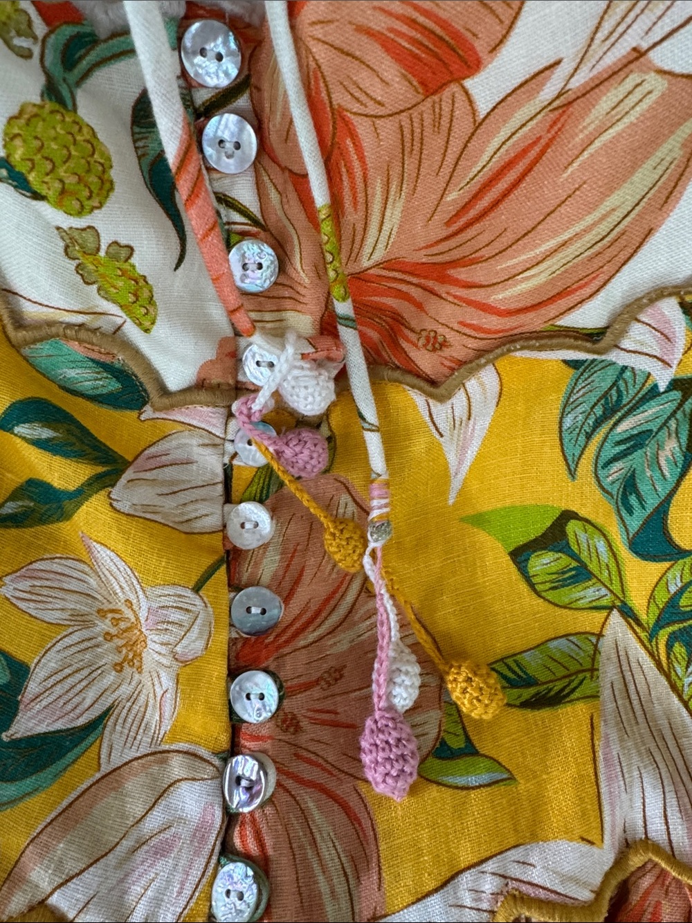NWT Anthropologie Farm Rio Linen Halter Drop-Waist Midi Dress Size L - Picture 10 of 13